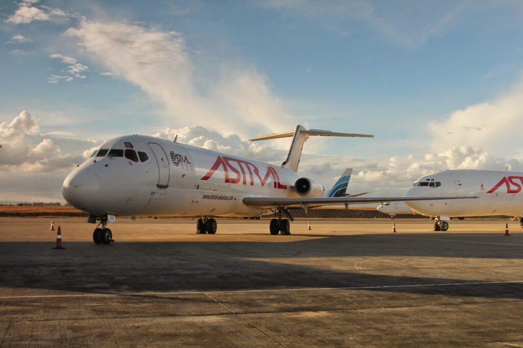 Aircraft on tarmac.