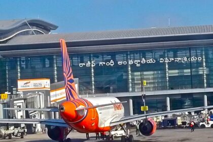 Indian Airlines Jet at Rajiv Ghandi AIrport