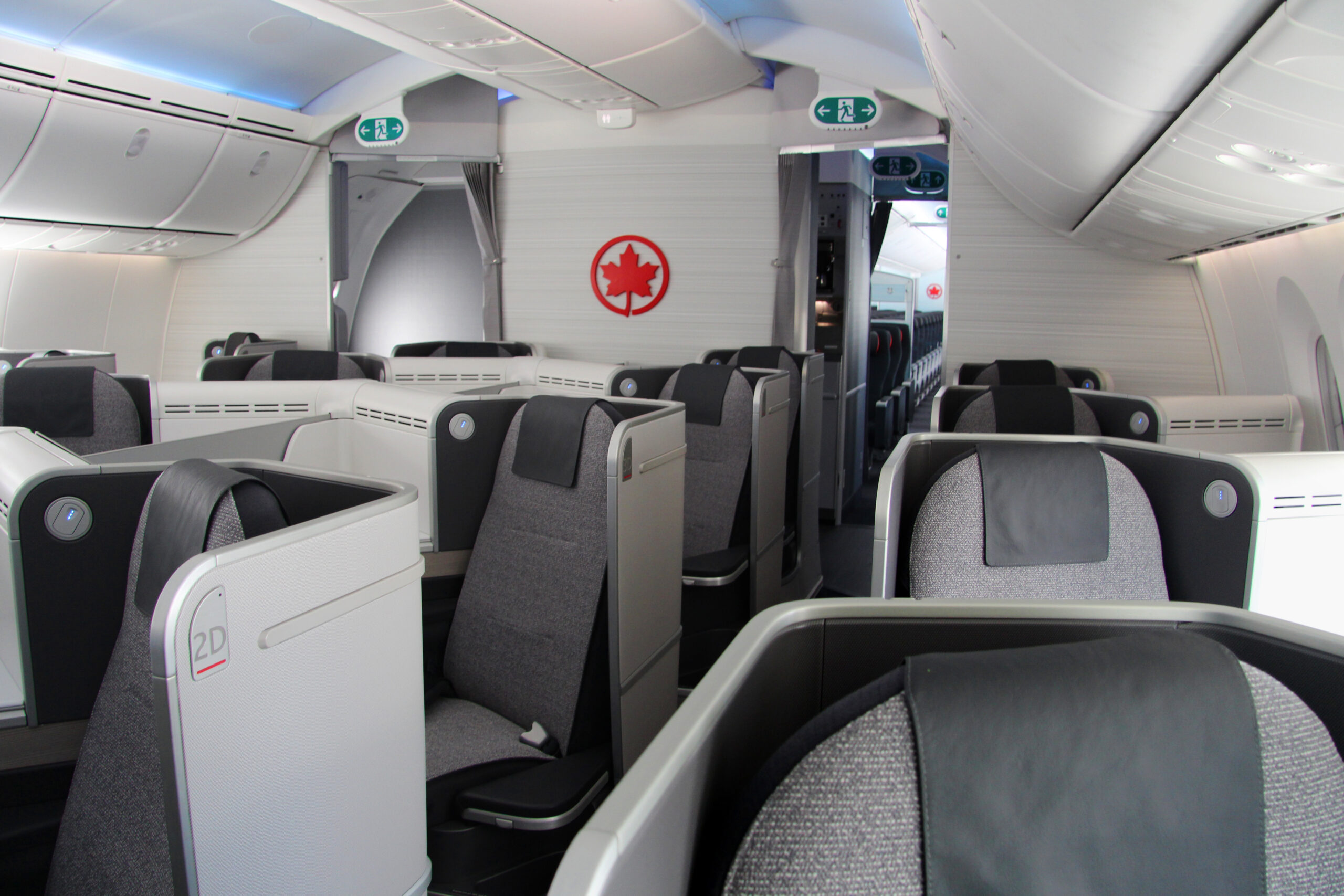 An Air Canada International Signature Class Cabin.