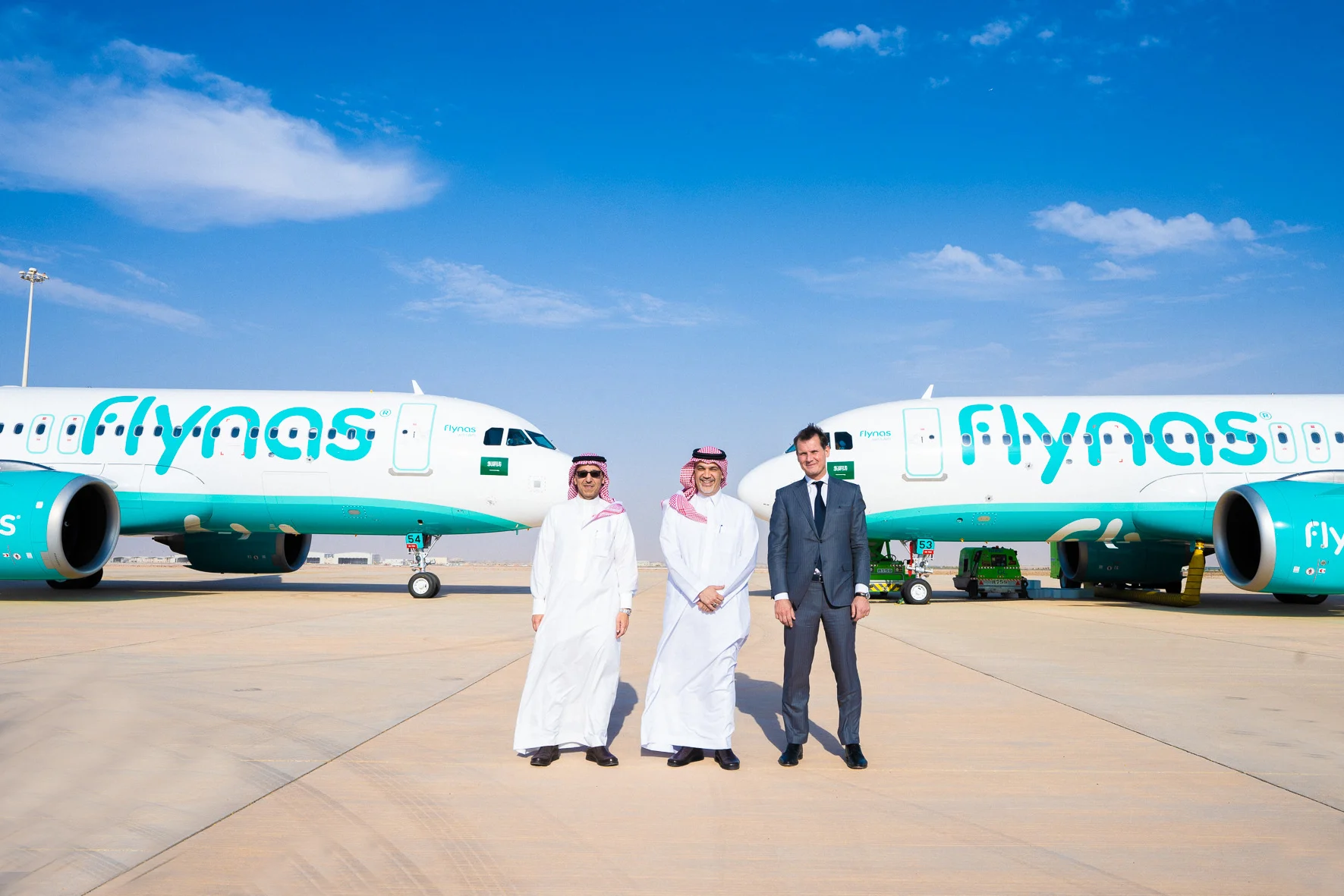 flynas CEO with two new airbus 