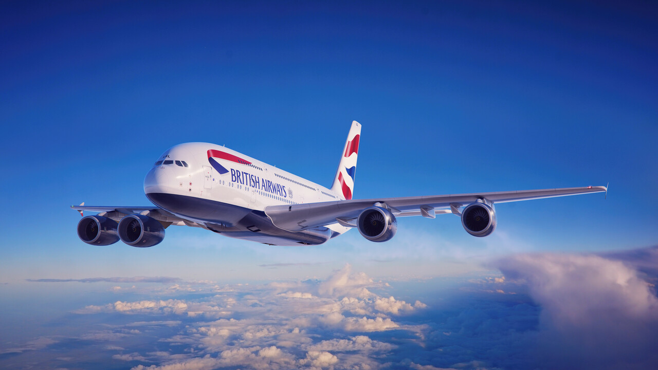 British Airways aircraft in the sky 