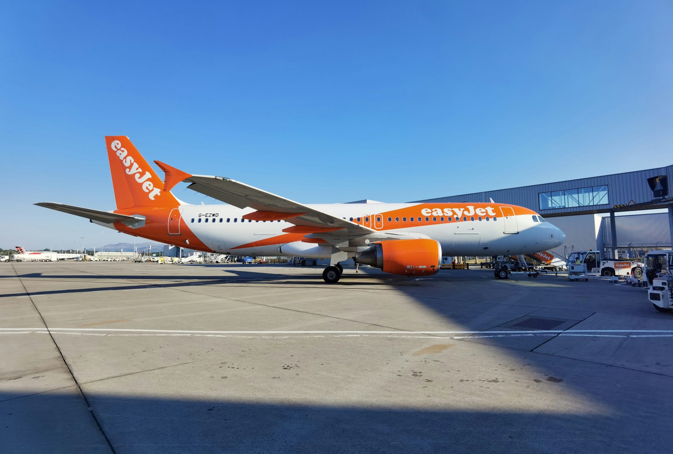 EasyJet, aircraft parked