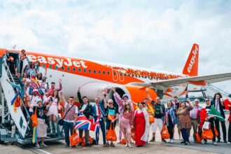 EasyJet Eurovision themed flight.