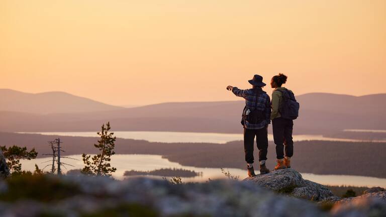 Snowy landscapes of Lapland 