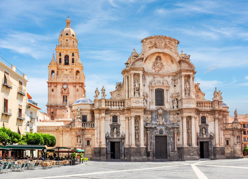 La Catedral de Murcia, a stunning religious site overlooking the city.