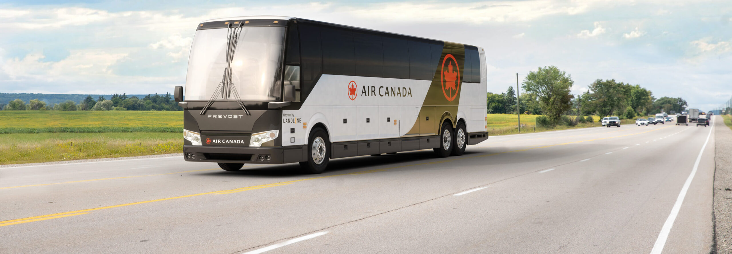 Air Canada and The Landline Company motorcoach © The Landline Company