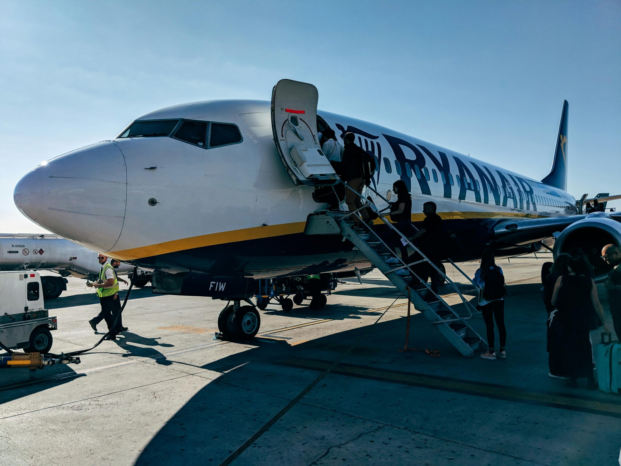 Ryanair aircraft boarding