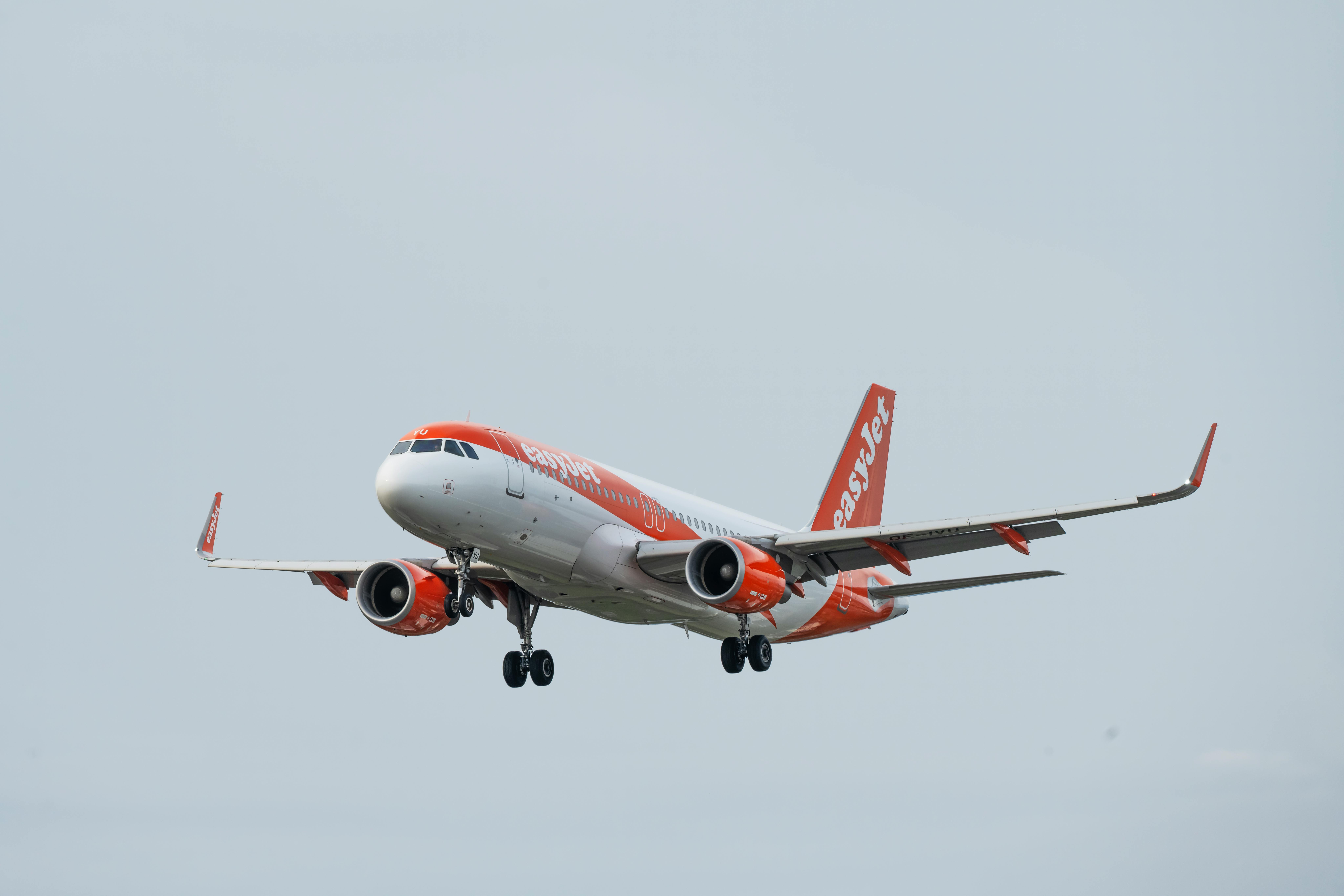 easyJet aircraft mid-air