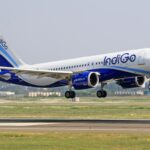 IndiGo aircraft taking off