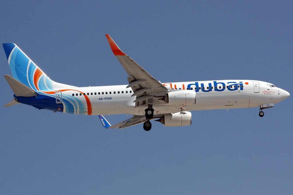 Boeing 737-800 A6-FDW FlyDubai at Dubai, UAE