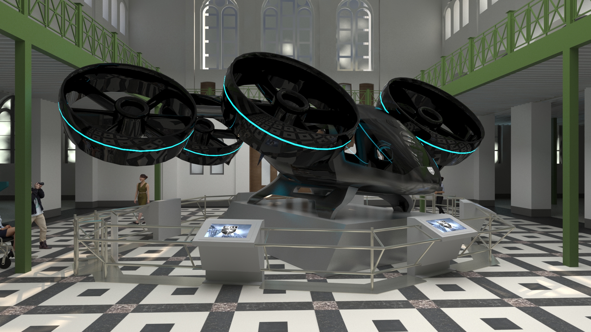 Bell Nexus Air Taxi at the Smithsonian. Flying taxis and drones as emerging technologies