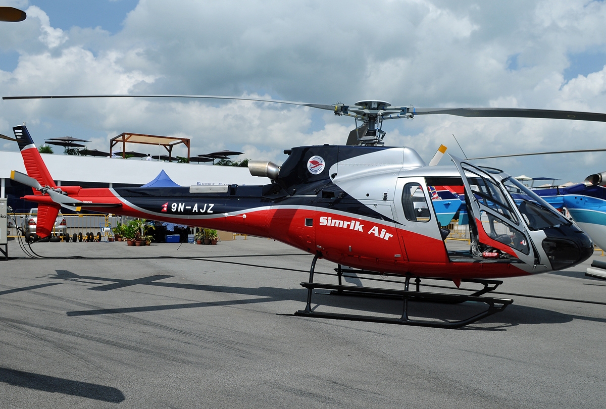 Picture showing Simrik Air helicopter