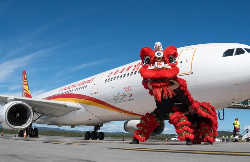 Hong Kong Airlines celebrate inaugural fligth