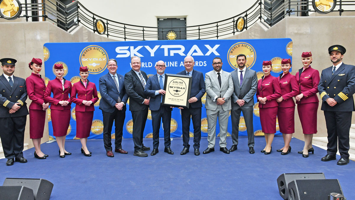 Qatar Airways at the Stytrax World Best Airlines Awards 2025.
