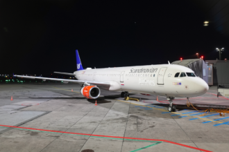 A SAS A321-200 aircraft.