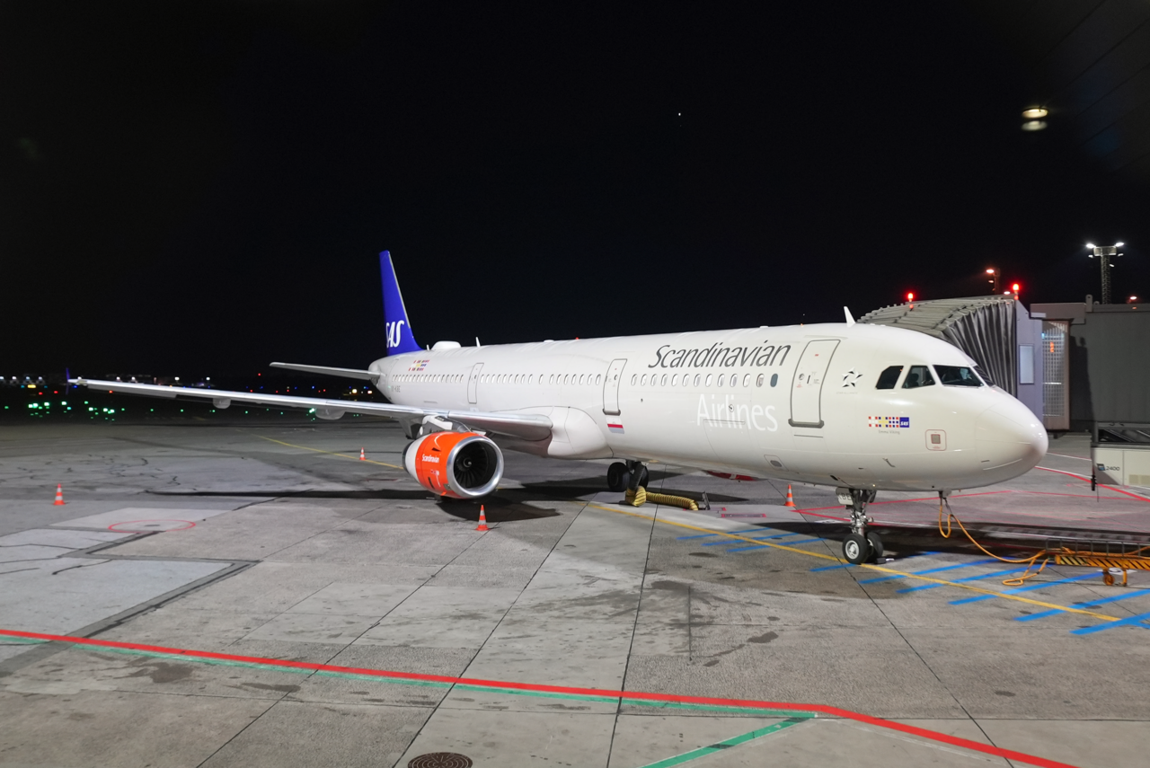 A SAS A321-200 aircraft.