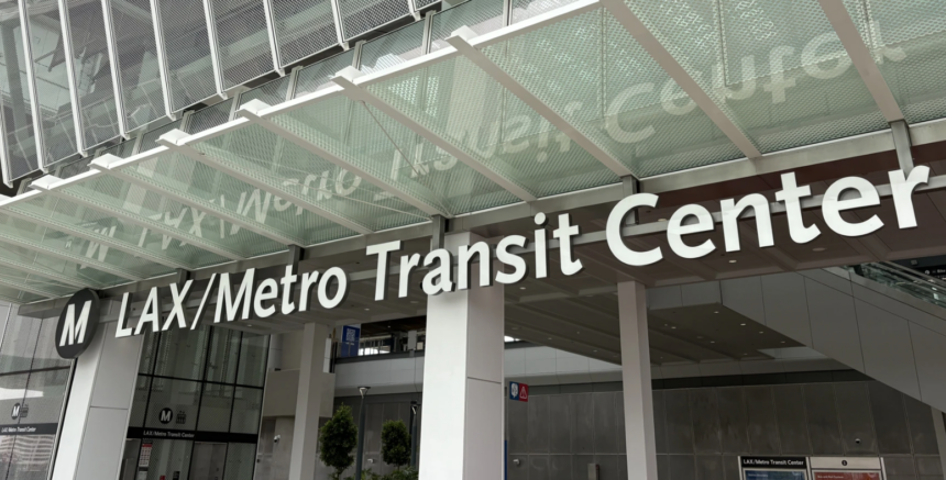 The new LAX Metro Transit Center near Aviation Boulevard and 96th Street in Westchester neighbourhood