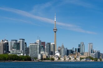 Toronto skyline on a sunny day.