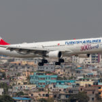 A Turkish Airlines A330-300 with a commemorative livery to celebrate Turkish's 300th aircraft.