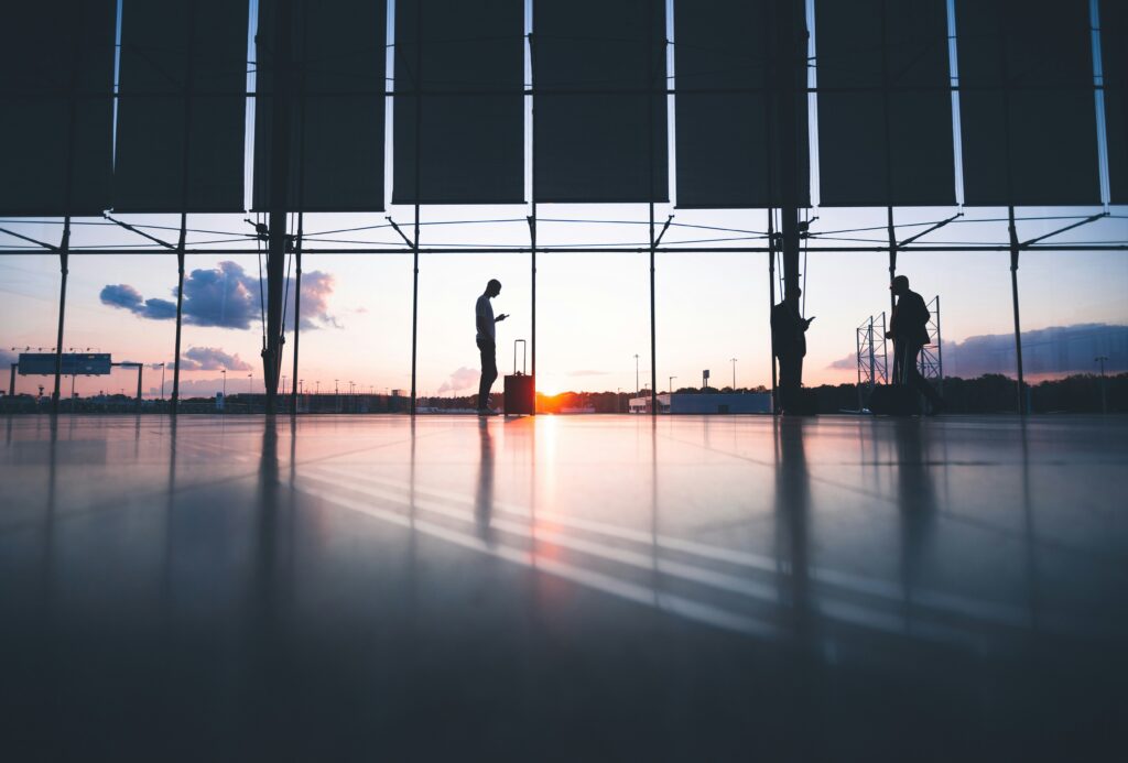 Person waiting at the airport