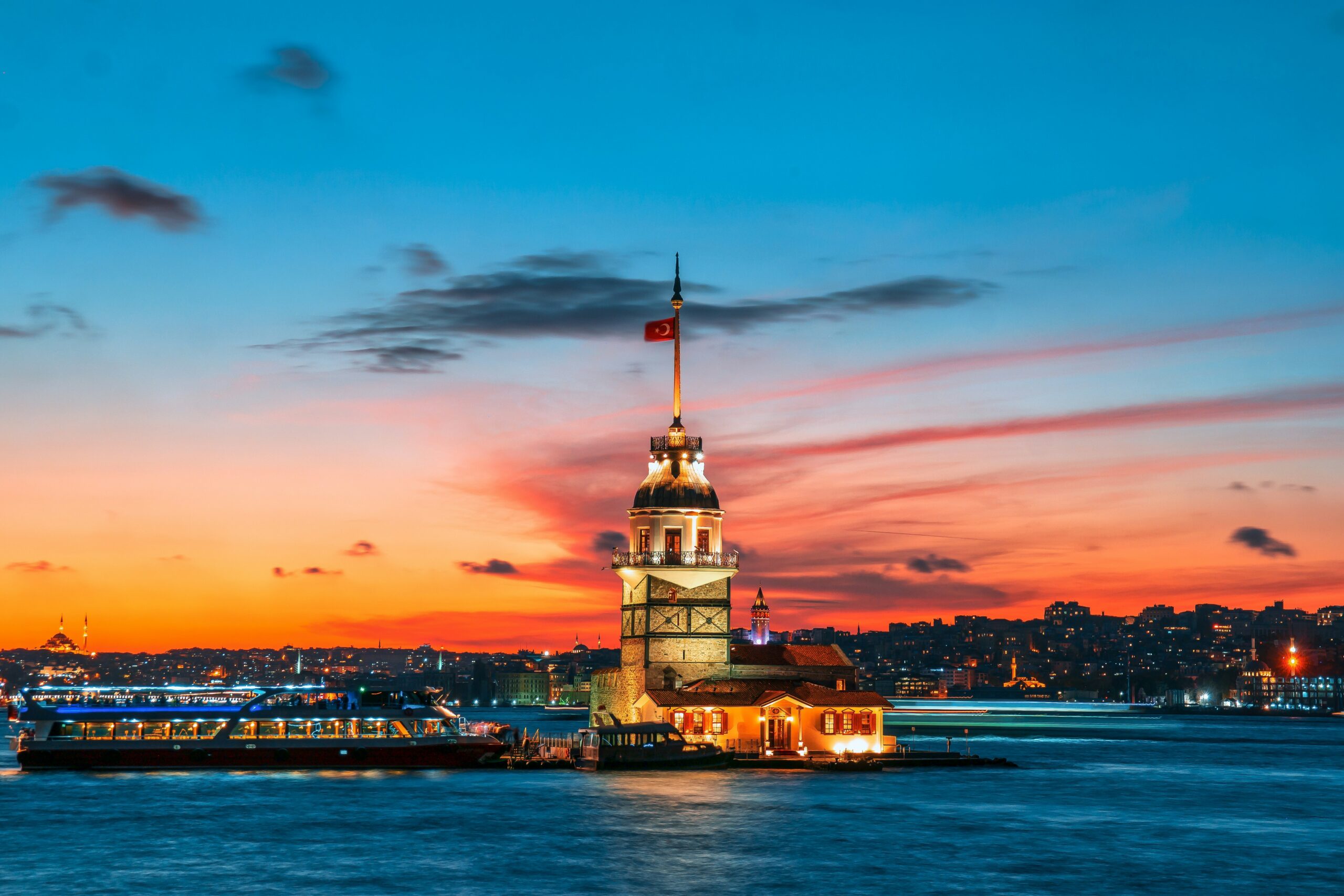 View of the Maiden Tower from the Bosphorus