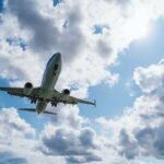 Plane departing Corfu Airport, Greece.