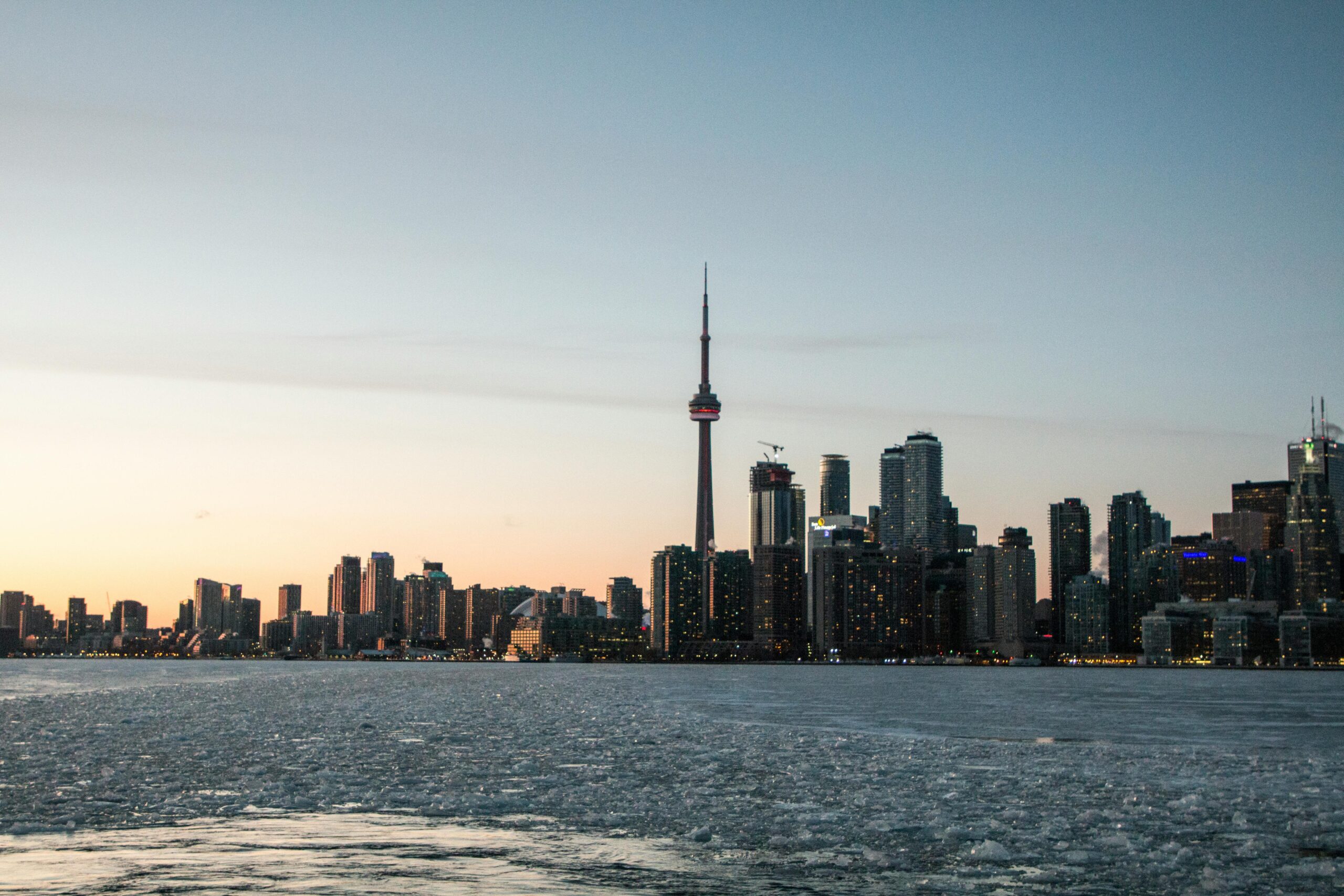 Panoramic view of Toronto, Canada with CN Tower