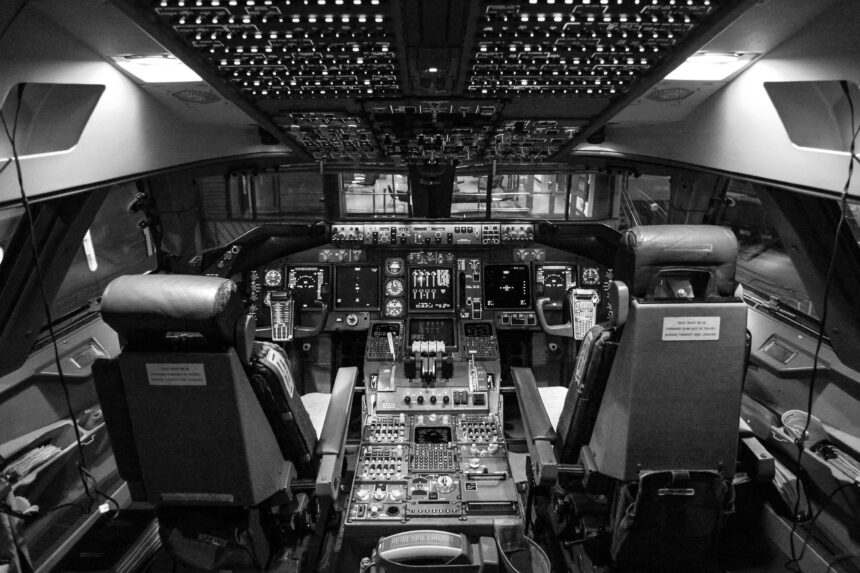 Aircraft cockpit.