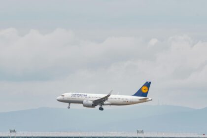 Lufthansa aircraft at Frankfurt Airport (FRA)