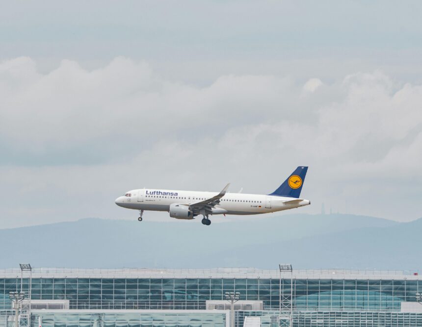 Lufthansa aircraft at Frankfurt Airport (FRA)