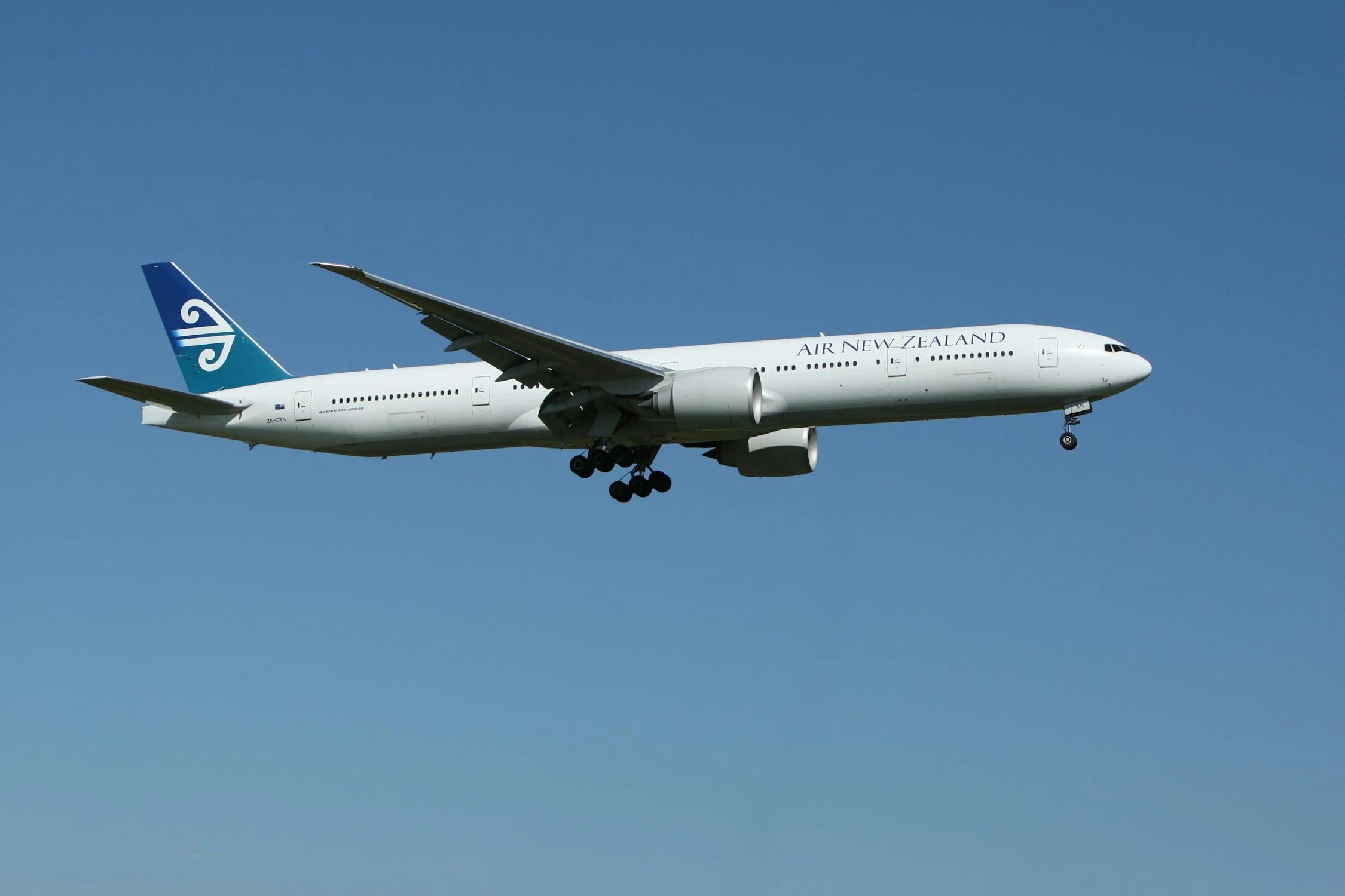 A photo of an Air New Zealand plane in Flight 
