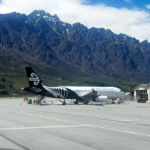 An Air New Zealand Airplane at the Queenstown Airport