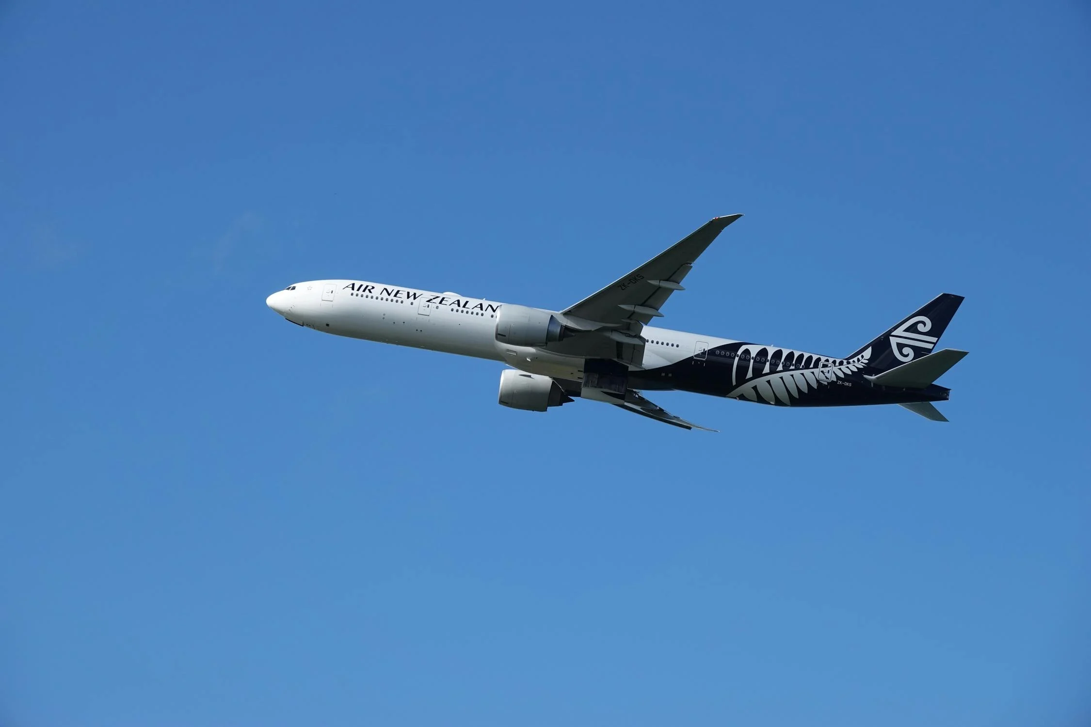 A photo of an Air New Zealand Plane mid-flight