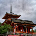 Red Kiyomizu-Dera Temple in Kyoto, Japan