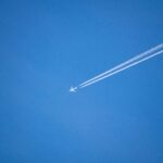 Aircraft flying through the sky