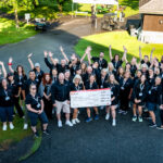 Cheque received at Air Canada Foundation's 13th annual golf tournament