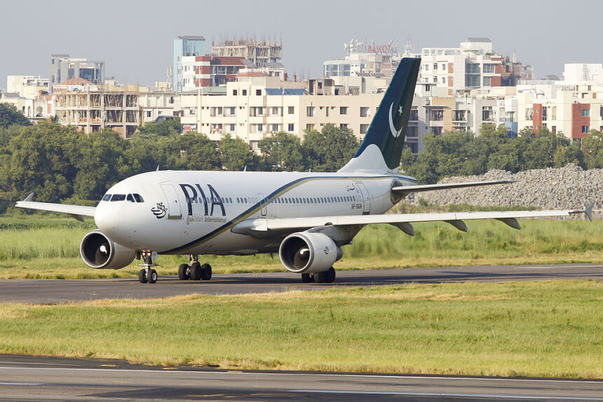 A PIA Airbus A310 aircraft.