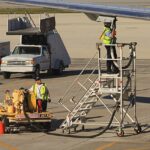 Aircraft being fueled