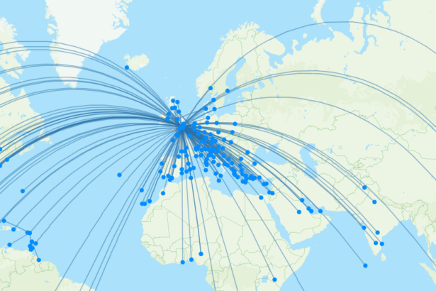 British airways flightpath and airspace