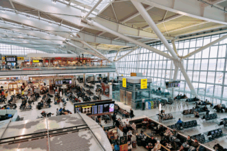 Passenger traffic at Heathrow Airport