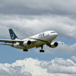 A PIA Airbus A310 in air.