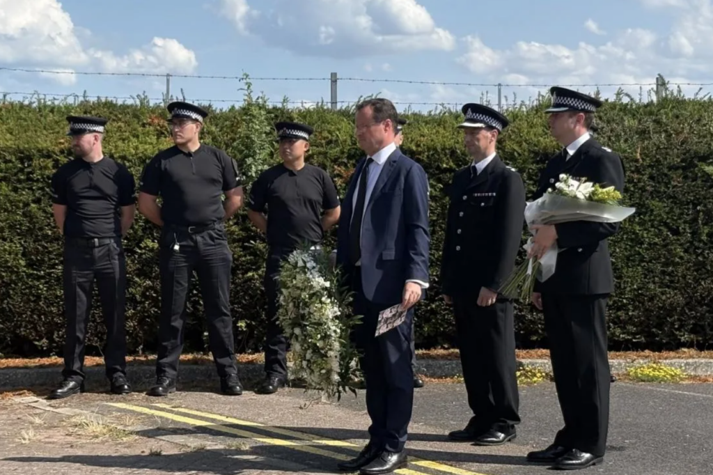 Southend airport staff pay respects