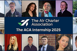 2025 cohort of interns for the Air Charter Association's internship