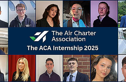 2025 cohort of interns for the Air Charter Association's internship