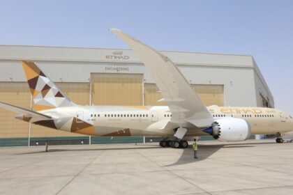 Etihad Airways Boeing jet on tarmac