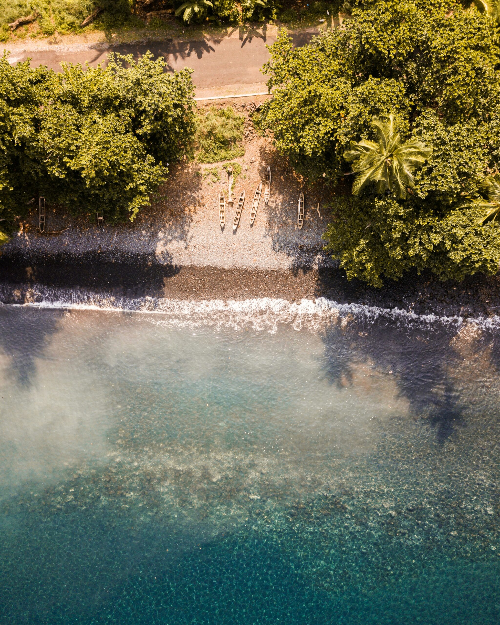 Aerial photo of Sao Tome and Principe's beach.