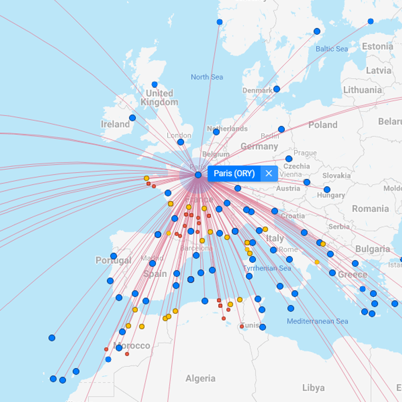 British Airways' flight path and airspace