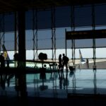 Silhouette of People Walking at the Airport