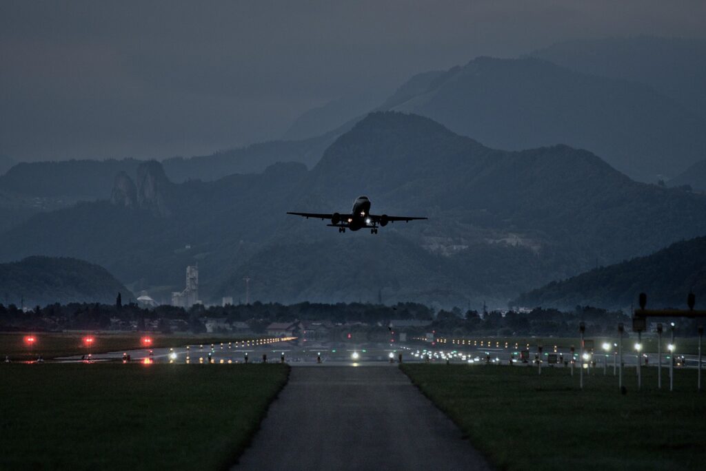 Plane flying