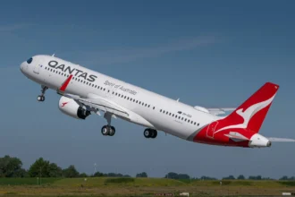Qantas Aircraft taking off
